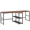 Budget ๐ HOMCOM 83" Two Person Computer Desk with 2 Storage Shelves Double Desk Workstation with Book Shelf Long Desk Table for Home Office Dark Walnut ๐ 2 Budget ๐ HOMCOM 83" Two Person Computer Desk with 2 Storage Shelves Double Desk Workstation with Book Shelf Long Desk Table for Home Office Dark Walnut ๐ -HOMCOM Sales Store Belk 1964