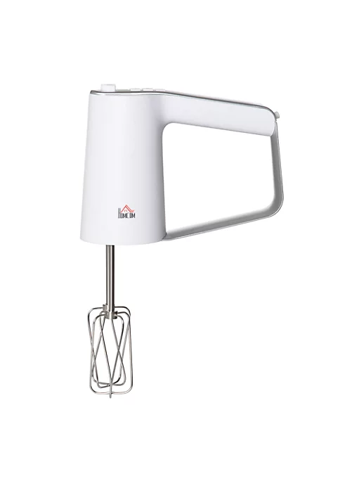 Brand new 😉 HOMCOM 5 in 1 Electric Hand Mixer 300W Immersion Blender with 5 Speeds Dough Hooks Chopper Whisk Mixers and Measuring Cup for Cooking and Baking White ✨ 4 Brand new 😉 HOMCOM 5 in 1 Electric Hand Mixer 300W Immersion Blender with 5 Speeds Dough Hooks Chopper Whisk Mixers and Measuring Cup for Cooking and Baking White ✨ - Image 2