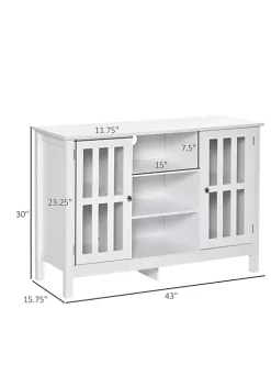 Best Pirce 👏 HOMCOM Modern Sideboard Storage Cabinet Buffet with 2 Slatted Framed Doors Open Middle Shelving and Cable Management Hole White ✔️ 10 Best Pirce 👏 HOMCOM Modern Sideboard Storage Cabinet Buffet with 2 Slatted Framed Doors Open Middle Shelving and Cable Management Hole White ✔️ -HOMCOM Sales Store Belk 1977