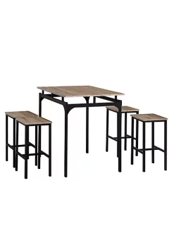 Promo ๐คฉ HOMCOM 5 Piece Modern Dining Table and 4 Stools Industrial Dining Set with Footrest and Metal Legs For Kitchen Natural โญ 11 Promo ๐คฉ HOMCOM 5 Piece Modern Dining Table and 4 Stools Industrial Dining Set with Footrest and Metal Legs For Kitchen Natural โญ -HOMCOM Sales Store Belk 1983