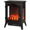 Coupon ⭐ HOMCOM 750W/1500W Electric Fireplace Heater Freestanding Fireplace Stove with Realistic LED Faux Flame Effect Black 🎉 -HOMCOM Sales Store Belk 1984