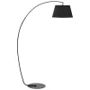 Promo 💯 HOMCOM Arched Floor Lamp Modern Standing Lamp with Foot Switch & Metal Base Corner Reading Lamps Tall Pole Light for Office Bedroom Living Room Black 🔔