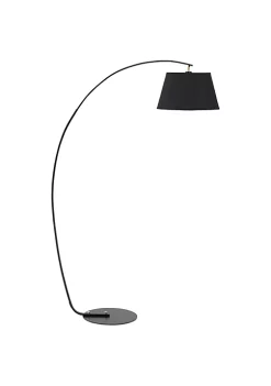 Promo ๐ฏ HOMCOM Arched Floor Lamp Modern Standing Lamp with Foot Switch & Metal Base Corner Reading Lamps Tall Pole Light for Office Bedroom Living Room Black ๐