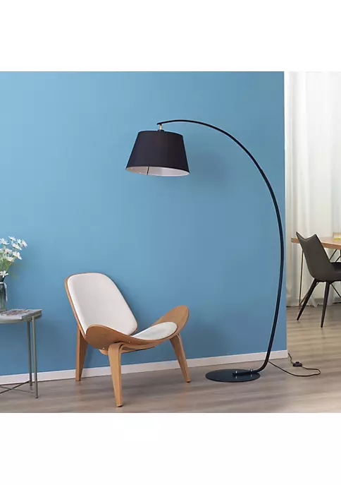 Promo π― HOMCOM Arched Floor Lamp Modern Standing Lamp with Foot Switch & Metal Base Corner Reading Lamps Tall Pole Light for Office Bedroom Living Room Black π 6 Promo π― HOMCOM Arched Floor Lamp Modern Standing Lamp with Foot Switch & Metal Base Corner Reading Lamps Tall Pole Light for Office Bedroom Living Room Black π - Image 4