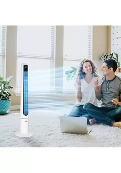 Promo 🧨 HOMCOM Freestanding Tower Fan Cooling for Home Bedroom with Oscillating 3 Speed 12h Timer LED Display Remote Controller White ✔️ -HOMCOM Sales Store Belk 2047