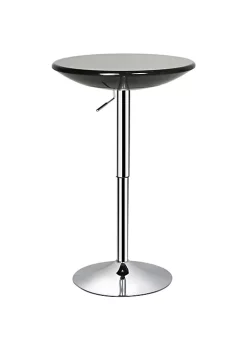 Brand new 🧨 HOMCOM 24" Round Cocktail Bar Table Metal Base Tall Bistro Pub Desk Adjustable Counter Height Black Silver 🛒 -HOMCOM Sales Store Belk 2058