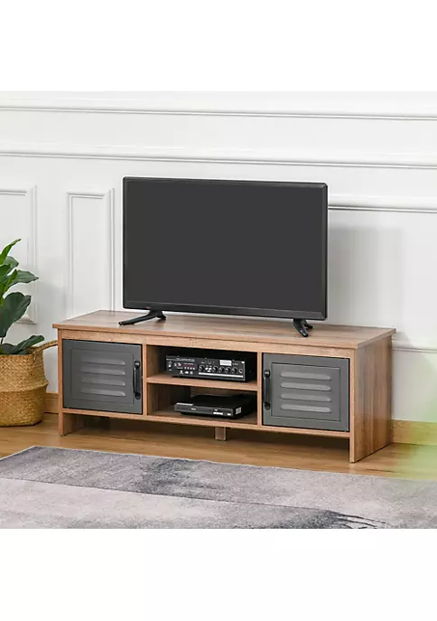 Best Pirce 🥰 HOMCOM TV Stand Console for TVs up to 42 Inches Entertainment Center with 2 Metal Doors Storage Shelves and Elevated Base Compartment for Living Room Brown/Grey ⭐ 4 Best Pirce 🥰 HOMCOM TV Stand Console for TVs up to 42 Inches Entertainment Center with 2 Metal Doors Storage Shelves and Elevated Base Compartment for Living Room Brown/Grey ⭐ - Image 2