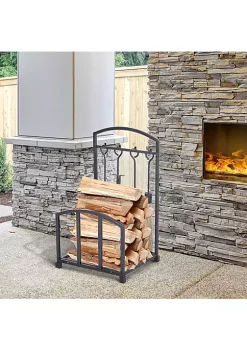 Promo π HOMCOM Firewood Log Rack Storage Holder Stand with Tool Kit and Wrought Metal Frame for Indoor/Outdoor Use Black π₯° 9 Promo π HOMCOM Firewood Log Rack Storage Holder Stand with Tool Kit and Wrought Metal Frame for Indoor/Outdoor Use Black π₯° -HOMCOM Sales Store Belk 2106
