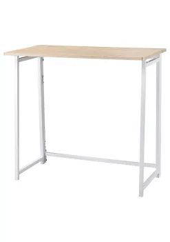Cheapest 🎉 HOMCOM Writing Desk 31" Foldable Computer Desk with Metal Frame Space Saving Workstation for Home Office White 😍