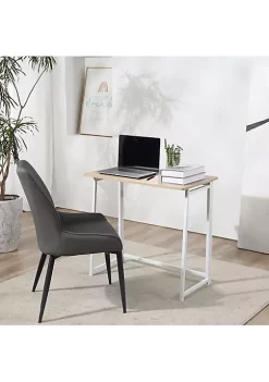 Cheapest 🎉 HOMCOM Writing Desk 31" Foldable Computer Desk with Metal Frame Space Saving Workstation for Home Office White 😍 -HOMCOM Sales Store Belk 2116