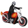 Wholesale 🔥 HOMCOM 7' Long Inflatable 🧛 Halloween Grim Reaper Flaming Motorcycle Lighted Airblown Outdoor Garden Yard Party Decoration 😉 -HOMCOM Sales Store Belk 2131