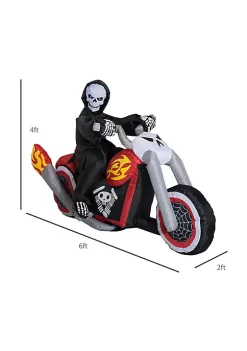 Wholesale 🔥 HOMCOM 7' Long Inflatable 🧛 Halloween Grim Reaper Flaming Motorcycle Lighted Airblown Outdoor Garden Yard Party Decoration 😉 9 Wholesale 🔥 HOMCOM 7' Long Inflatable 🧛 Halloween Grim Reaper Flaming Motorcycle Lighted Airblown Outdoor Garden Yard Party Decoration 😉 -HOMCOM Sales Store Belk 2133