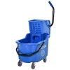 Cheap 👏 HOMCOM Mop Bucket Cart with Side Press Wringer Metal Handle and 34 Quart Capacity Blue 🌟 -HOMCOM Sales Store Belk 2141