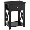 Top 10 🎉 HOMCOM 22” Traditional Wood Accent End Table With Storage Drawer for Living Room or Bedroom Black 🥰 -HOMCOM Sales Store Belk 2156