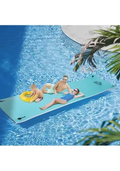 Deals 💯 HOMCOM 16’ x 5’ Foam Floating Water Pad Swim Mat Blue/White/Red ⭐ -HOMCOM Sales Store Belk 2202