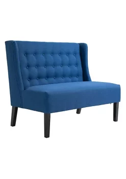 Buy 🥰 HOMCOM Linen Fabric Upholstery Double Sofa Tufted Loveseat 🥰