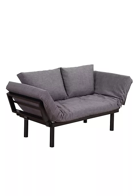 Cheap 🎉 HOMCOM Single Grey Chaise Lounger Sofa Bed ⌛ 5 Cheap 🎉 HOMCOM Single Grey Chaise Lounger Sofa Bed ⌛ - Image 3