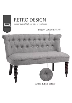 Coupon ๐ HOMCOM Upholstered Armless Fabric Loveseat with Button Tufted Design for Living Room with Wood Legs Grey โ๏ธ 9 Coupon ๐ HOMCOM Upholstered Armless Fabric Loveseat with Button Tufted Design for Living Room with Wood Legs Grey โ๏ธ -HOMCOM Sales Store Belk 2233