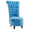 New โจ HOMCOM Retro High Back Armless Royal Accent Chair Fabric Upholstered Tufted Seat for Living Room Dining Room and Bedroom Blue ๐งจ 1 New โจ HOMCOM Retro High Back Armless Royal Accent Chair Fabric Upholstered Tufted Seat for Living Room Dining Room and Bedroom Blue ๐งจ -HOMCOM Sales Store Belk 2236
