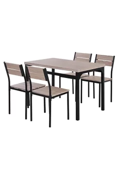 Brand new ๐คฉ HOMCOM 5 Piece Dining Table Furniture Set Modern Industrial Table with 4 Chairs for Dining Room Kitchen ๐