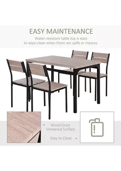 Brand new 🤩 HOMCOM 5 Piece Dining Table Furniture Set Modern Industrial Table with 4 Chairs for Dining Room Kitchen 🔔 10 Brand new 🤩 HOMCOM 5 Piece Dining Table Furniture Set Modern Industrial Table with 4 Chairs for Dining Room Kitchen 🔔 -HOMCOM Sales Store Belk 2264