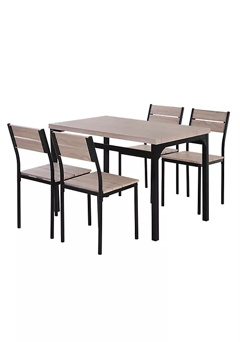 Brand new 🤩 HOMCOM 5 Piece Dining Table Furniture Set Modern Industrial Table with 4 Chairs for Dining Room Kitchen 🔔 7 Brand new 🤩 HOMCOM 5 Piece Dining Table Furniture Set Modern Industrial Table with 4 Chairs for Dining Room Kitchen 🔔 - Image 5
