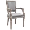 Cheap ❤️ HOMCOM Vintage Dining Chair with High Back Thick Sponge Padded Seat and Section Armrest with Wood Frame Grey ✨ 1 Cheap ❤️ HOMCOM Vintage Dining Chair with High Back Thick Sponge Padded Seat and Section Armrest with Wood Frame Grey ✨ -HOMCOM Sales Store Belk 2266