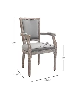 Cheap ❤️ HOMCOM Vintage Dining Chair with High Back Thick Sponge Padded Seat and Section Armrest with Wood Frame Grey ✨ -HOMCOM Sales Store Belk 2268