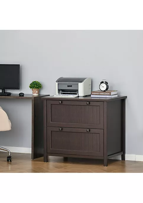 Wholesale ๐ HOMCOM Retro Style 2 Drawer Lateral File Cabinet Chest with Hanging Bars Wooden Documents Storage for Letter/Legal Size Brown ๐ 4 Wholesale ๐ HOMCOM Retro Style 2 Drawer Lateral File Cabinet Chest with Hanging Bars Wooden Documents Storage for Letter/Legal Size Brown ๐ - Image 2