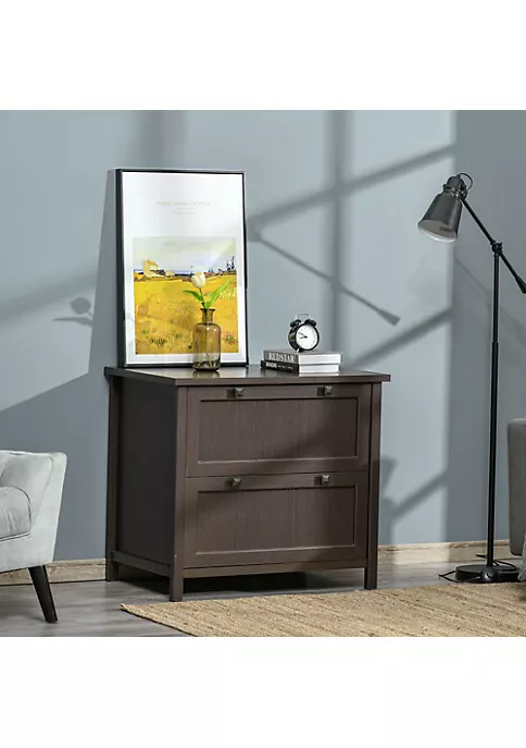 Wholesale ๐ HOMCOM Retro Style 2 Drawer Lateral File Cabinet Chest with Hanging Bars Wooden Documents Storage for Letter/Legal Size Brown ๐ 6 Wholesale ๐ HOMCOM Retro Style 2 Drawer Lateral File Cabinet Chest with Hanging Bars Wooden Documents Storage for Letter/Legal Size Brown ๐ - Image 4