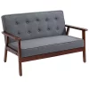 Best Sale โจ HOMCOM Modern Upholstered 2 Seat Loveseat Sofa with Linen Touch Fabric and Rubberwood Legs Grey ๐ 1 Best Sale โจ HOMCOM Modern Upholstered 2 Seat Loveseat Sofa with Linen Touch Fabric and Rubberwood Legs Grey ๐ -HOMCOM Sales Store Belk 2276
