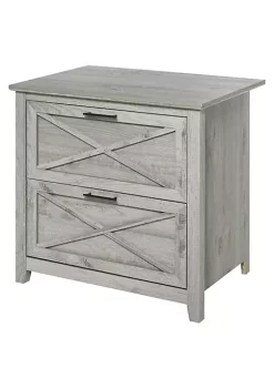 Promo 🔥 HOMCOM Retro Wooden 2 Drawer Lateral File Chest Cabinet Pedestal for Document Storage with Hanging Bar for Letter/Legal Size Grey ⌛ -HOMCOM Sales Store Belk 2295