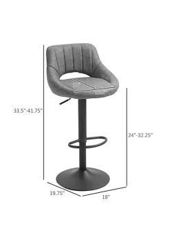 Cheapest 👏 HOMCOM Modern Bar Stools Set of 2 Swivel Bar Height Barstools Chairs with Adjustable Height Round Heavy Metal Base and Footrest Grey 🔔 10 Cheapest 👏 HOMCOM Modern Bar Stools Set of 2 Swivel Bar Height Barstools Chairs with Adjustable Height Round Heavy Metal Base and Footrest Grey 🔔 -HOMCOM Sales Store Belk 2304