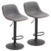 Wholesale ⌛ HOMCOM Swivel Bar Stools Set of 2 Bar Chairs Adjustable Height Barstools Padded with Back for Kitchen Counter and Home Bar Grey ⌛ -HOMCOM Sales Store Belk 2341