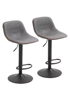 Wholesale ⌛ HOMCOM Swivel Bar Stools Set of 2 Bar Chairs Adjustable Height Barstools Padded with Back for Kitchen Counter and Home Bar Grey ⌛ -HOMCOM Sales Store Belk 2345