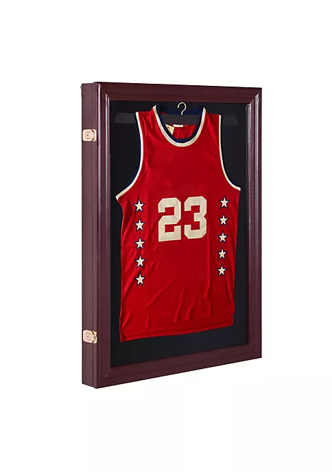 Best Sale ❤️ HOMCOM 35” x 26” UV Resistant Sports Jersey Frame Display Case Cherry Brown ⌛ 4 Best Sale ❤️ HOMCOM 35” x 26” UV Resistant Sports Jersey Frame Display Case Cherry Brown ⌛ - Image 2