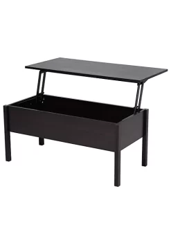 Discount ❤️ HOMCOM 39" Modern Lift Top Coffee Table Desk With Hidden Storage Compartment for Living Room Coffee Brown Woodgrain 🎉 -HOMCOM Sales Store Belk 2355