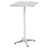 Best deal 💯 HOMCOM 24” Adjustable Square Stainless Steel Top Aluminum Standing Bistro Bar Table 👍 -HOMCOM Sales Store Belk 2371