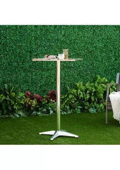 Best deal 💯 HOMCOM 24” Adjustable Square Stainless Steel Top Aluminum Standing Bistro Bar Table 👍 -HOMCOM Sales Store Belk 2373