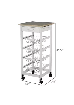 Best Sale 😉 HOMCOM 32.25" Wooden Rolling Kitchen Storage Cart on 360 degree Swivel Wheels with Ample Storage Space and Solid Structure White 🔥 8 Best Sale 😉 HOMCOM 32.25" Wooden Rolling Kitchen Storage Cart on 360 degree Swivel Wheels with Ample Storage Space and Solid Structure White 🔥 -HOMCOM Sales Store Belk 2377