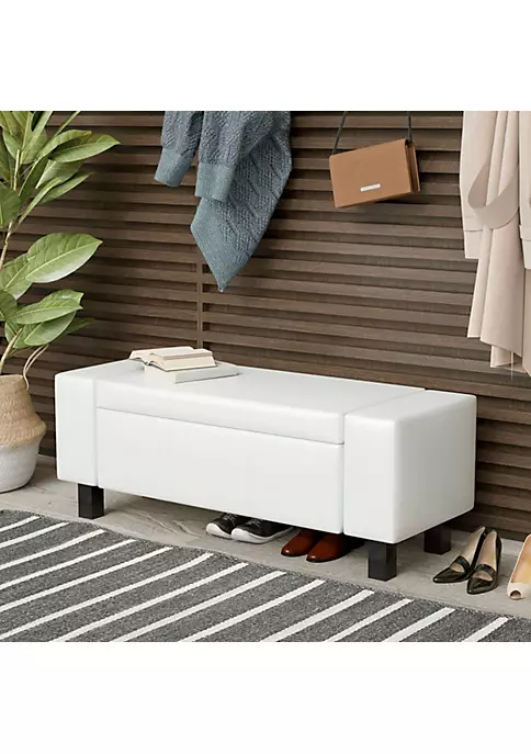 Top 10 ๐คฉ HOMCOM 42โ Faux Leather Storage Ottoman Bench Organizer Chest Rectangular Footstool with Hinged Lid for Living Room Entryway or Bedroom Cream White ๐ 5 Top 10 ๐คฉ HOMCOM 42โ Faux Leather Storage Ottoman Bench Organizer Chest Rectangular Footstool with Hinged Lid for Living Room Entryway or Bedroom Cream White ๐ - Image 3