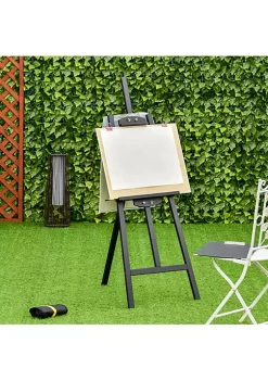 Best Sale 🎁 HOMCOM A Frame Easel of Maximum Height 53" Holds Canvases Up to 43" Painting Studio Art Easel that Tilts up to 90 degree Degrees for Adults Beginners Students Black 👏 -HOMCOM Sales Store Belk 2381