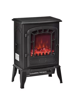 Discount 😀 HOMCOM Free standing Electric Fireplace Stove Fireplace Heater with Realistic Flame Effect Overheat Safety Protection 750W / 1500W Black ✔️ -HOMCOM Sales Store Belk 245
