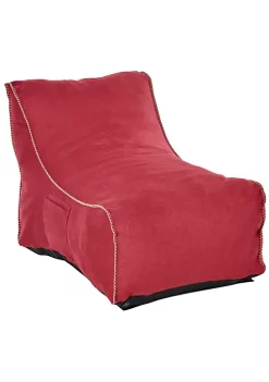 Best Pirce 👏 HOMCOM Bean Bag Chair Stuffed Large Lounger for Indoors Includes Washable Cover Side Pockets and Backrest for Kids and Adults Wine Red 🎁