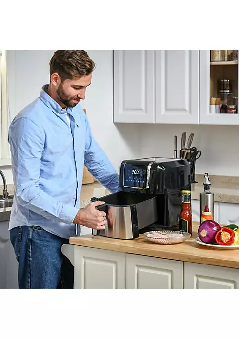 Best Pirce ✨ HOMCOM Air Fryer 1700W 6.9 Quart Air Fryers Oven with Digital Display 360 degree Air Circulation Adjustable Temperature Timer and Nonstick Basket for Oil Less or Low Fat Cooking Black 🧨 4 Best Pirce ✨ HOMCOM Air Fryer 1700W 6.9 Quart Air Fryers Oven with Digital Display 360 degree Air Circulation Adjustable Temperature Timer and Nonstick Basket for Oil Less or Low Fat Cooking Black 🧨 - Image 4