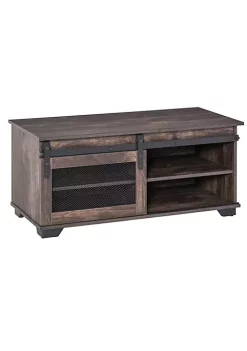 Promo โจ HOMCOM Farmhouse Coffee Table with Sliding Mesh Barn Door Storage Cabinet and Adjustable Shelves for Living Room Dark Brown ๐ 11 Promo โจ HOMCOM Farmhouse Coffee Table with Sliding Mesh Barn Door Storage Cabinet and Adjustable Shelves for Living Room Dark Brown ๐ -HOMCOM Sales Store Belk 260