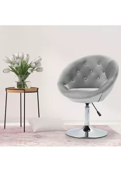 Best Sale ๐ HOMCOM Modern Makeup Vanity Chair Round Tufted Swivel Accent Chair with Chrome Frame Height Adjustable for Living Room Bedroom Grey ๐งจ 8 Best Sale ๐ HOMCOM Modern Makeup Vanity Chair Round Tufted Swivel Accent Chair with Chrome Frame Height Adjustable for Living Room Bedroom Grey ๐งจ -HOMCOM Sales Store Belk 262