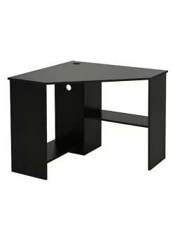 Budget ⭐ HOMCOM Corner Computer Desk with Storage Shelf Writing Table Study Workstation for Home Office Black 🌟
