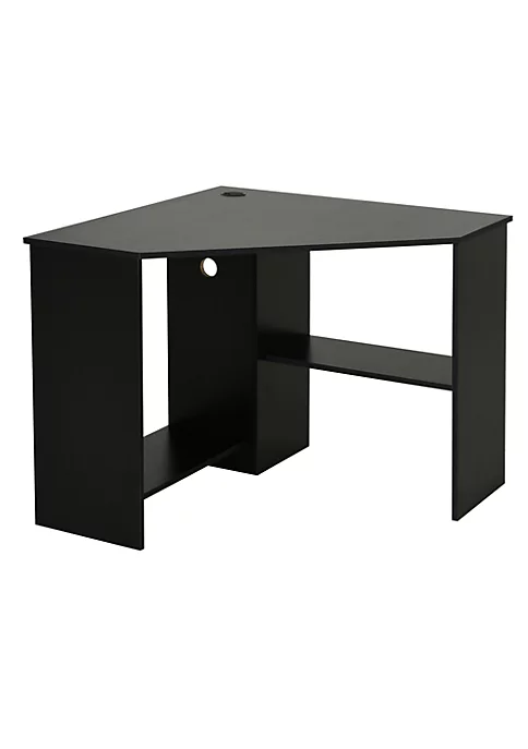 Budget ⭐ HOMCOM Corner Computer Desk with Storage Shelf Writing Table Study Workstation for Home Office Black 🌟 3 Budget ⭐ HOMCOM Corner Computer Desk with Storage Shelf Writing Table Study Workstation for Home Office Black 🌟