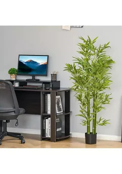 Promo ⭐ HOMCOM 5FT Artificial Bamboo Tree Faux Decorative Plant in Nursery Pot for Indoor Outdoor Décor 👍 -HOMCOM Sales Store Belk 311